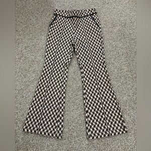 Anthropologie Maeve Black and Cream Flare Pants